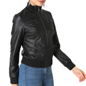 Wholesale Motorcycle Ladies Genuine Sheep <b>Leather</b> <b>Jacket</b> Ladies Cropped Bomber Style Fashion Spring <b>Real</b> <b>Leather</b> <b>Jacket</b> Women - Product Image 4