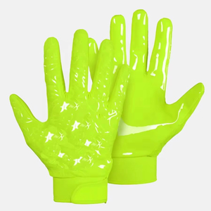 Gants de football américain légers et antidérapants pour hommes - Conception durable compatible avec les écrans tactiles, à doigts complets avec fermeture à boucle - Product Image 6