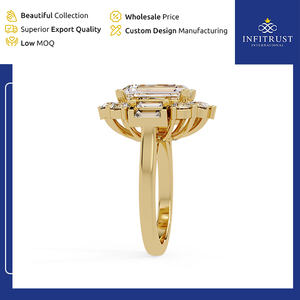 Experiencia Profunda en la Venta de Anillos de Diamantes Solitarios de Plata de Ley 925 con Claridad VVS Hechos a Mano y de Tamaño Personalizado a Bajo Precio - Product Image 4