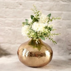 Luxury Home Decor Gold Metal Vase Set Modern Flower Arrangement Centerpiece for Living Room Console <b>Table</b> Display - Product Image 6