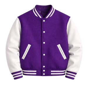High Quality Custom <b>Mens</b> <b>Jacket</b> OEM Wholesale Fashion Classic Bomber Varsity Coat Winter <b>Leather</b> - Product Image 3