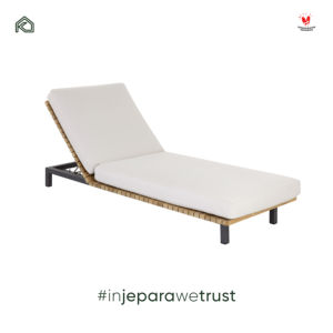 Tumbona de Lujo para Exteriores de Teca y Metal con Cojín Impermeable y Respaldo Ajustable para Villa, Hotel, Resort, Piscina - Product Image 6