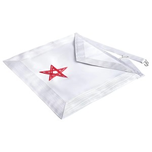 28th Degree Scottish Rite Leather Handmade <b>Apron</b> All <b>White</b> Knight of the Sun Demanding Masonic Regalia High Grade Quality - Product Image 4