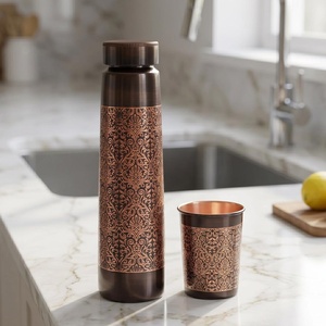 copper decorative item indian handicraft bottle export handicraft bottle copper craft product artisan metalware bottle home - Product Image 4