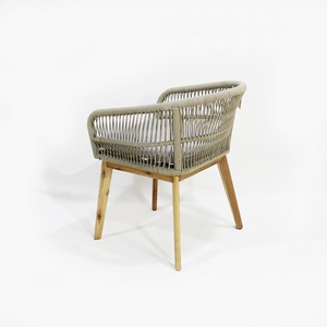 Sillón de Exterior de Diseño Nuevo, Duradero y Ecológico con Base de Madera, Resistente a la Intemperie, Estilo Minimalista para Decoración de Bistro - Product Image 5