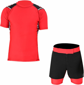 Professional <b>Custom</b> MMA Rash Guard Set Manufacturer Moisture Wicking <b>Compression</b> <b>Shirt</b> Shorts OEM - Product Image 1