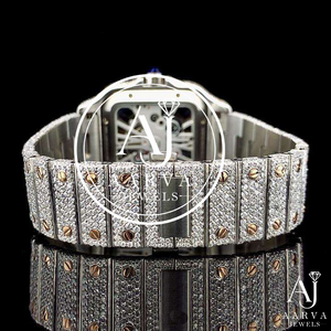 Reloj de Cuarzo con Esfera Cuadrada, Cristal de Zafiro, Correa de Acero Inoxidable, Unisex, de Lujo y Moda - Product Image 2