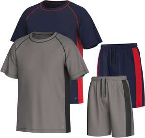 Conjunto de camiseta y pantalones cortos de moda para hombre, atuendo informal moderno, proveedores elegantes, ODM, MOQ, ofrecido por fabricantes profesionales. - Product Image 2