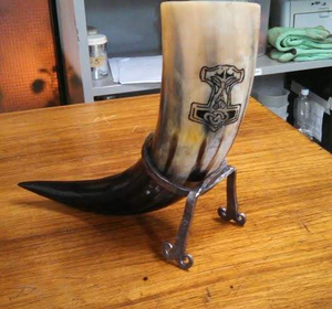 Cuerno Vikingo Moderno Hecho a Mano en India, Ecológico, Pulido, de Cuerno Natural Real de Alta Calidad - Product Image 6