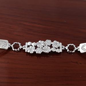 Revalia Romantic Floral CZ Statement Bangle <b>Bracelet</b> <b>Adjustable</b> Women's Party Gift Jewelry - Product Image 2