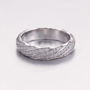 Hip Hop Men's 925 Sterling Silver Band Round DEF/VVS High Quality Moissanite <b>Ring</b> Band Engagement <b>Ring</b> Party Men <b>Ring</b> - Product Image 1