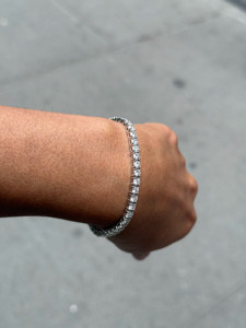 Pulsera de Diamantes Cultivados en Laboratorio con Certificación IGI, 8.00 CT, Diseño Zigzag Bolo Tennis, Oro Sólido de 18K, 14K, 10K, Plata 925, Cadena Ajustable para Mujer - Product Image 4