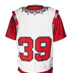 Uniformes de lacrosse personnalisés unisexes, sublimation, écologiques, 100% polyester, légers, nouvelle arrivée, vêtements de sport réversibles personnalisés - Product Image 6