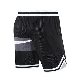 Pantalones Cortos Deportivos Transpirables de Malla Color Negro Brad con Estampado de Llamas, Cierre con Cordón, Cómodos, de Secado Rápido, Talla Grande, Sublimados - Product Image 4