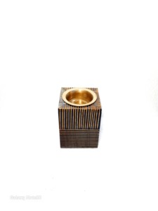 Brûleur d'encens en bois fait main avec insert en laiton, Mubkhara en bois aromatique, utilisation toute saison - Product Image 2