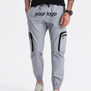 Pantalon de survêtement 360 GSM 100 % coton French Terry avec logo brodé personnalisé, devant plat, décontracté, coupe slim pour homme, vente en gros - Product Image 1