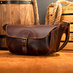 Bolsos de Pecho de Cuero Genuino, Mochila de Viaje y Senderismo, Bolso Bandolera de Cuero para Hombre, Bolso de Pecho para Hombre - Product Image 2