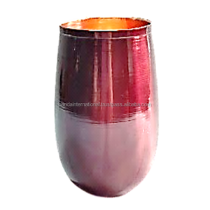 Vaso de Cobre Puro Martillado con Acabado Negro y Pulido para Beber y Uso en la Cocina, Vaso de Cobre Antiderrames - Product Image 2