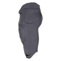 Pantalon de football américain gris foncé en mélange de nylon et de spandex avec rembourrage en mousse haute densité intégré, pour compétition professionnelle