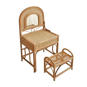 Table de toilette en rotin tressé pour enfants, mobilier de chambre d'enfant, petite table à langer, prix d'usine, haute qualité, vente en gros - Product Image 2
