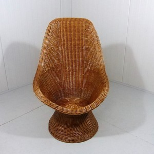 Woven rattan reading chair ergonomic shape armchair competitive price natural meditation chairs - Product Image 6