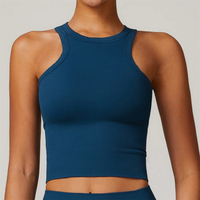 Combinaison de yoga sexy une pièce pour femme, en tissu Repreve écologique, extensible et sans coutures, avec empiècements en maille, idéale pour le fitness
