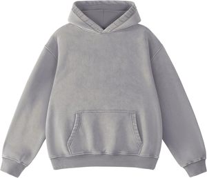 Sudadera con Capucha 100% Algodón para Hombre, Sudadera Roja, Corte Holgado, Felpa de Algodón, Color Sólido, con Bolsillo, para Otoño - Product Image 2