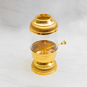 Brass Adjustable Wick Mechanical Oil akhand Diya <b>Stand</b> Holder Base Plate for Home Temple, available at wholesale prices. - Product Image 5