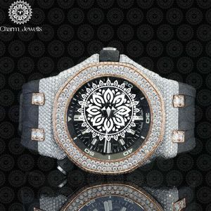 Reloj Mecánico de Lujo para Hombre Charm Jewells, Caja Cuadrada de Acero Inoxidable de 40 mm, Esfera Analógica, Correa de Vidrio de 20 cm, Fecha Automática, Resistente al Agua 10 Bar - Product Image 1