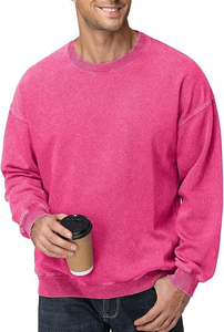 Sweat-shirt oversize vintage délavé à l'acide pour homme, style streetwear, hiver, 100% polaire, écologique, look rétro tendance, sweats délavés à l'acide - Product Image 2