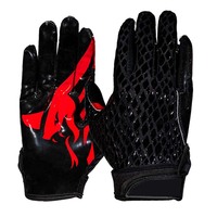 Nouvel Arrivage Gants de Sport Personnalisés pour Récepteurs de Football Américain, Confortables, en Cuir, avec Grip Imprimé, pour Fitness en Extérieur