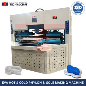 Machine de pressage rotative Technocrat Mouldings EVA HOT COLD avec moteur à engrenages, capacité de 1000 paires/heure, antirouille, pour semelles EVA Phylon - Product Image 3