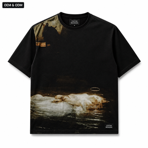 เสื้อยืดคอกลมแขนสั้นทรงปกติสำหรับผู้ชาย ผ้าฝ้าย/ใยไผ่ เนื้อนุ่ม ระบายอากาศได้ดี เป็นมิตรกับสิ่งแวดล้อม ไม่หดตัว พร้อมโลโก้ด้านหน้า สไตล์สตรีทแวร์ - Product Image 2