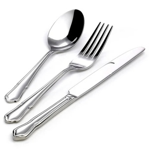 Juego de cubiertos de acero inoxidable de la mejor calidad, acabado plateado y dorado, mango decorativo, cubiertos para mesa de cocina y hogar. - Product Image 2