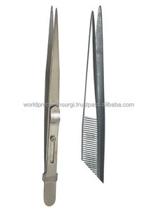Pinzas de Precisión para Gemas y Diamantes con Bloqueo Manual, Punta Fina, Acero Inoxidable, para Joyería - Product Image 1