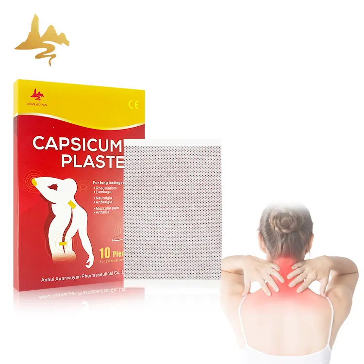 Chinese Suppliers Transdermal Heat Therapy Capsaicin Plaster Hot Capsicum Patch For Back Pain Relief