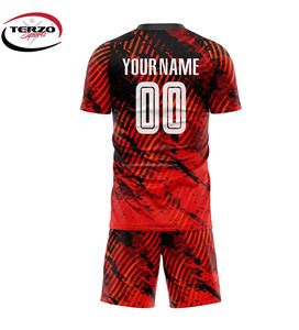เสื้อฟุตบอลทีมแห้งเร็วคุณภาพสูงระเหิดชุดฟุตบอลเต็มรูปแบบพร้อมบริการ OEM ออกแบบเองสําหรับชุดกีฬา - Product Image 4