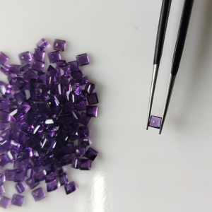 อเมทิสต์แอฟริกันธรรมชาติ 3 มม. ทรงสี่เหลี่ยมเจียระไนแบบ Step Cut สีม่วง คุณภาพดีที่สุด พลอยเม็ดเดี่ยวสำหรับทำเครื่องประดับ - Product Image 2