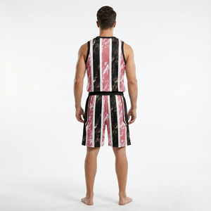 Ensemble de shorts et maillots de basket-ball personnalisés en polyester, anti-transpiration, fabricant OEM en gros - Product Image 2