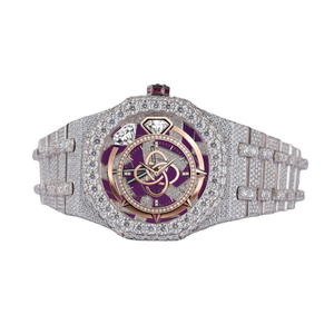 Reloj de Diamantes Moissanite de Alta Calidad para Hombre, Completamente Cubierto con Piedras VVS - Product Image 1