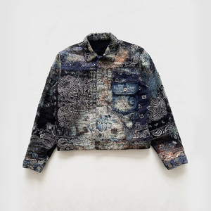 <b>Custom</b> <b>Denim</b> <b>Jacket</b> for Men Vintage Style Soft Cotton Filling High Quality Winter Fashion Casual Outerwear - Product Image 1
