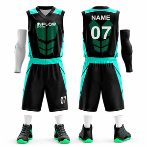 Anpassbares Logo Schnelltrocknende Basketball-Uniform Set Schweißableitende Basketballkleidung für Herren - Product Image 6