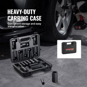 Set di 11 Chiavi a Bussola Profonde da 3/8'' in Acciaio CRV, Facili da Leggere, per Riparazione Auto, da 5/16'' a 1'' con Funzione Esagonale - Product Image 5