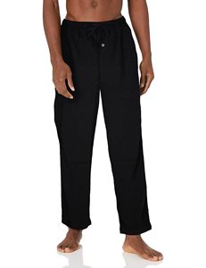 Pantalon de pyjama en flanelle de coton respirant pour homme, taille plus, imprimé rayé, thermique, tissé, pour l'été et le printemps - Product Image 1