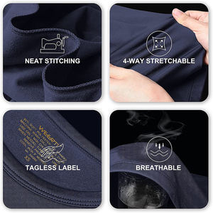 Premium Quality <b>Men's</b> All-Season Thermal <b>Base</b> <b>Layer</b> Set Spandex/Polyester Fabric Breathable Quick Dry Eco-Friendly Plus Size - Product Image 3