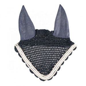 Voile anti-mouches pour cheval à design personnalisé avec bonnet anti-oreilles en DenimPU, emballage sur mesure, vente en gros - Product Image 4
