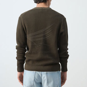 Pull cardigan en coton 100% respirant, tricoté doux, design luxueux, design moderne, pour homme, hiver - Product Image 3