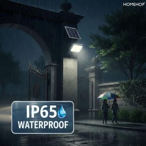 Lámpara Solar de Aluminio para Exteriores Homehop, 200W LED, Impermeable, Automática con Control Remoto para Jardín, Patio y Calle - Product Image 5