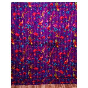 Colcha Kantha Vintage Hecha a Mano, 100% Algodón Orgánico Puro, Reversible, Ecológica, para Todas las Estaciones, para Hogar y Hotel, India - Product Image 6