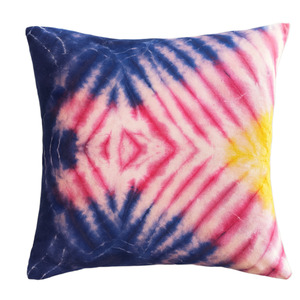 Funda de cojín india moderna de algodón ligero para decoración del hogar, funda de almohada cuadrada Shibori hecha a mano con teñido anudado, venta al por mayor - Product Image 2